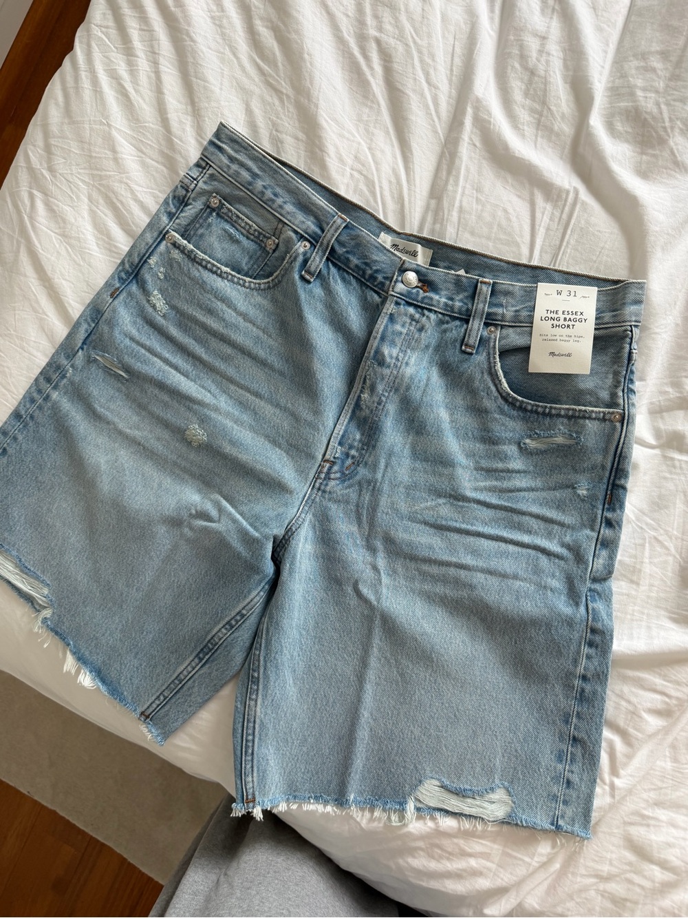 Madewell Light Blue Denim High-Rise Shorts